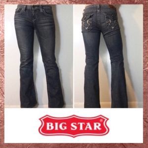 Big Star Remy Low Rise Boot Cut Denim Jeans 27 4
